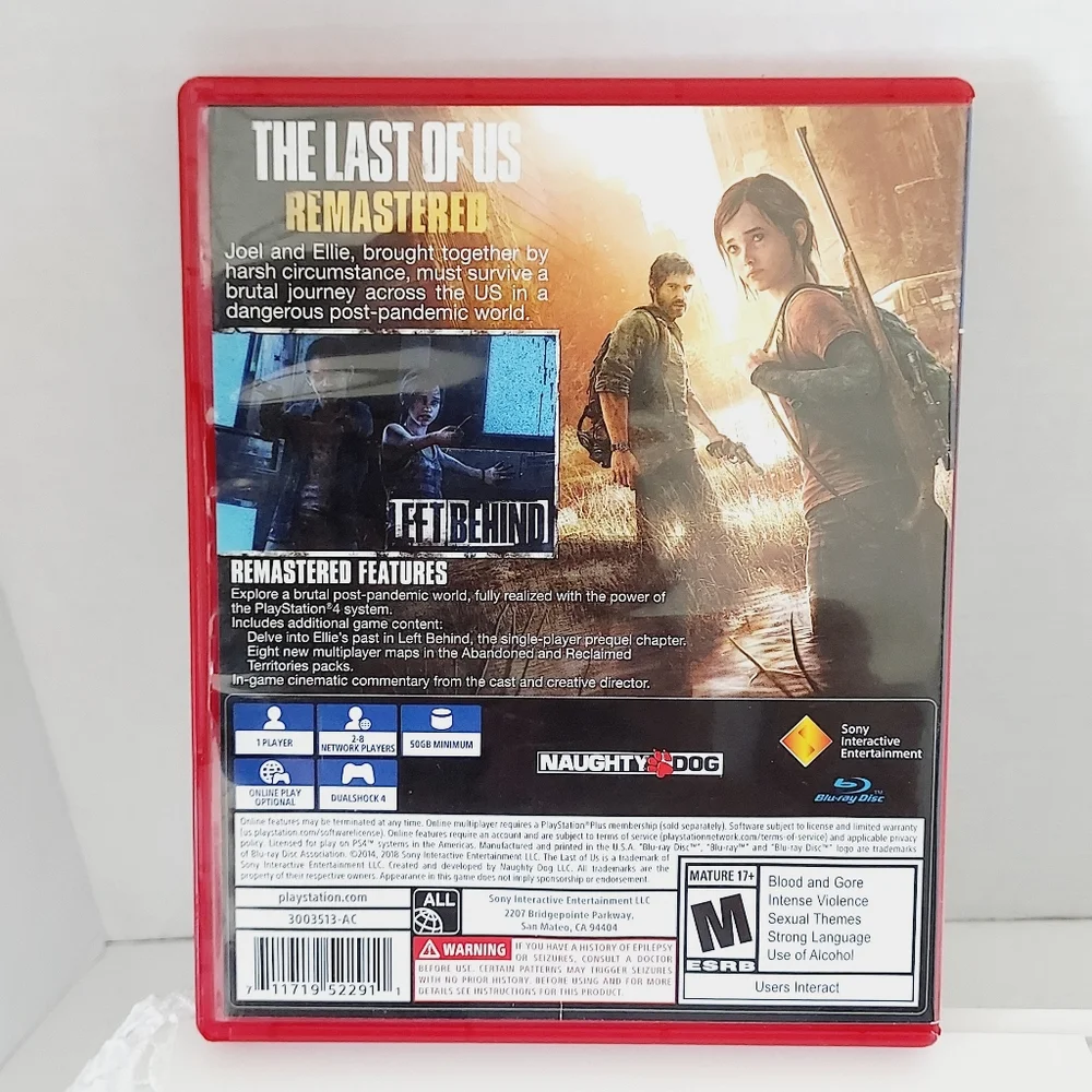 ❤️Last of Us 🤍Remastered PS4 Playstation Hits game discs
